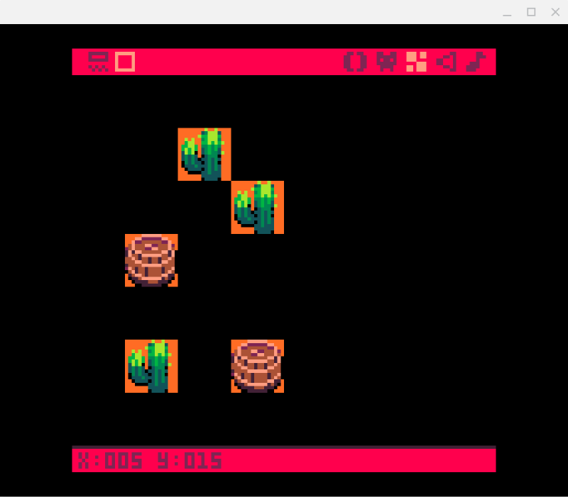 Screenshot of PICO-8 map editor