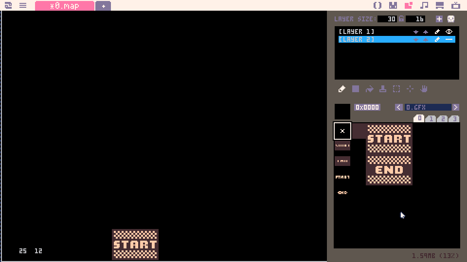 Picotron&rsquo;s map editor